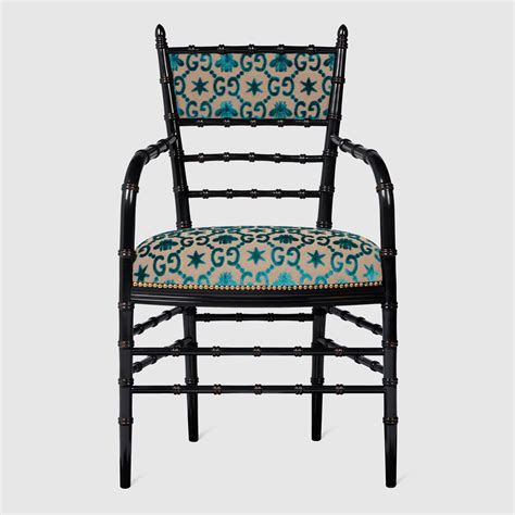 Gucci Chiavari chair with GG jacquard .